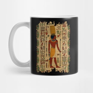 Egyptian Amun Ra - Amun Re Ornament on papyrus Mug